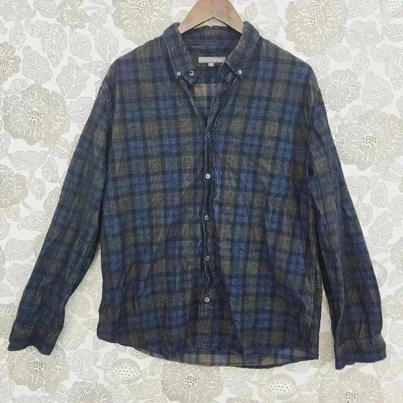Slate & Stone Men's XL Flannel Button down Long sleeve Shirt Plaid - Picture 1 of 7